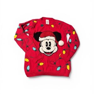 Disney Red Knit Top with Logo Tag